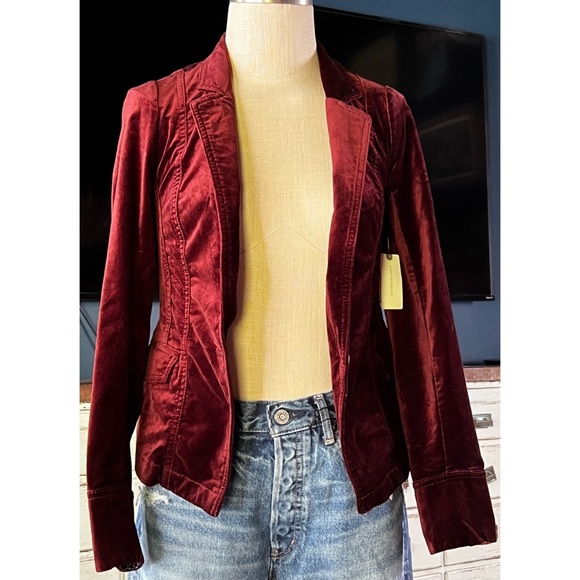 Anthropologie Velvet Blazer Size 6 RUNS SMALL - Picture 6 of 16